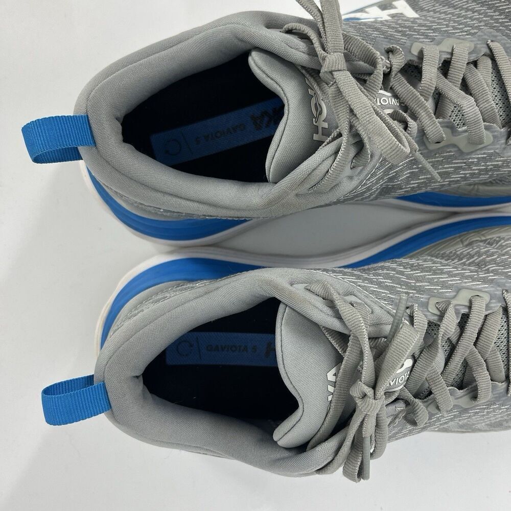 Hoka One One Gaviota 5 Shoes Size 9.5D Mens Gray Blue Road Running Comfort Gym - Picture 9 of 11